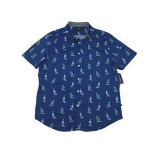 Nautica Men's Large Shirt NEW WITH TAGS Classic Fit Stretch All Over Windsurf
